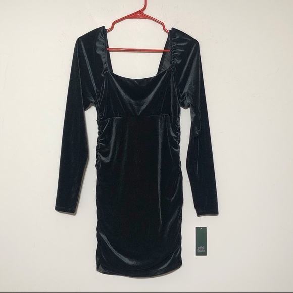 NWT Wild Fable Velvet Bodycon Dress - Picture 2 of 11